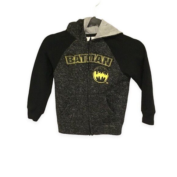 Batman Other - Batman Trademark Kids Hooded Sweatshirt Unisex Zip Front Heavy Knit Size Kids 6
